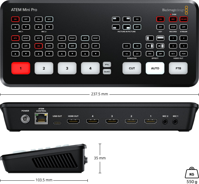 ATEM Mini Pro - Mélangeur Vidéo